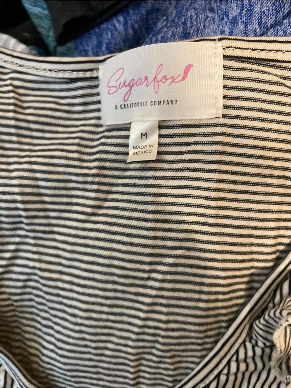 Sugarfox Striped Women’s Top in Black and White
